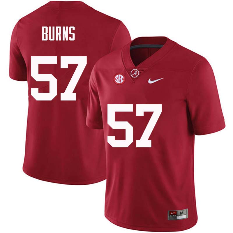 Men #57 Ryan Burns Alabama Crimson Tide College Football Jerseys Sale-Crimson